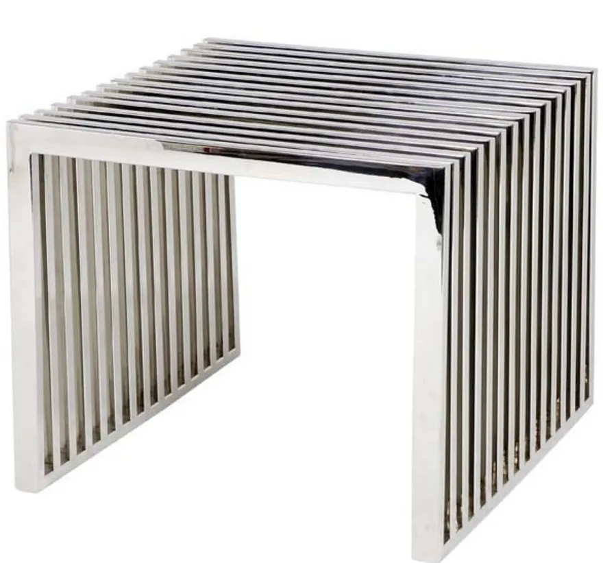 Casa Padrino Luxus Nachttisch 5 Stars Chrom 65 x 61 x 54 cm - Exklusive Nachtkonsole aus Edelstahl
