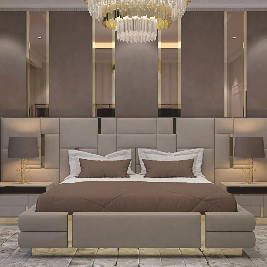 Casa Padrino Luxus Nachttisch Grau / Gold 65 cm - Luxus Hotel & Schlafzimmer Möbel