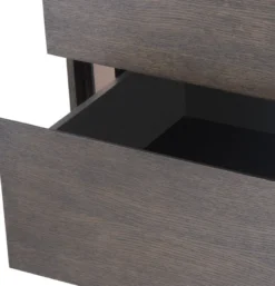 Casa Padrino Luxus Nachttisch Mokka / Bronzefarben 76,5 x 46 x H. 62 cm - Beistelltisch mit 2 Schubladen und Spiegelglas - Luxus Möbel