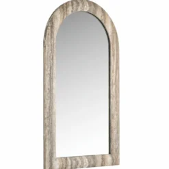 Casa Padrino Luxus Naturstein Spiegel Grau H. 100 cm - Luxus Naturstein Möbel