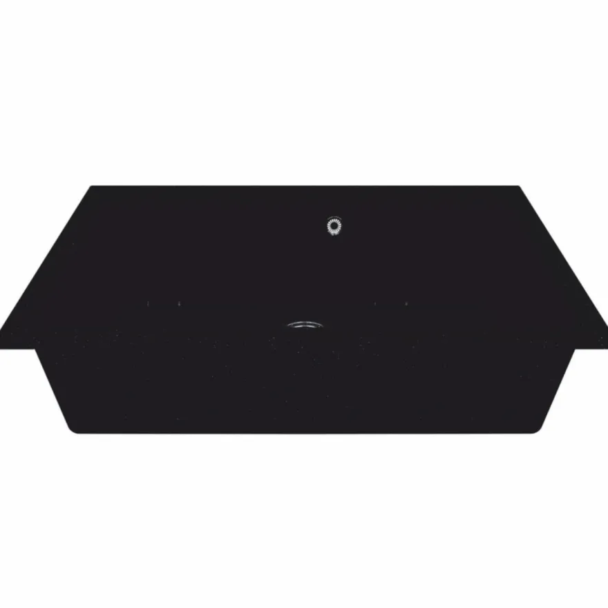 Casa Padrino Luxus Naturstein Spülbecken Schwarz 76 cm - Küchen Zubehör