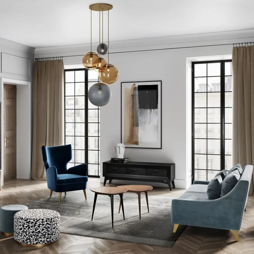 Casa Padrino Luxus Neoklassik Sofa Hellblau / Gold 152 x 97 x H. 85 cm - Wohnzimmer Sofa - Hotel Sofa - Wohnzimmer Möbel - Hotel Möbel - Luxus Möbel - Neoklassik Möbel