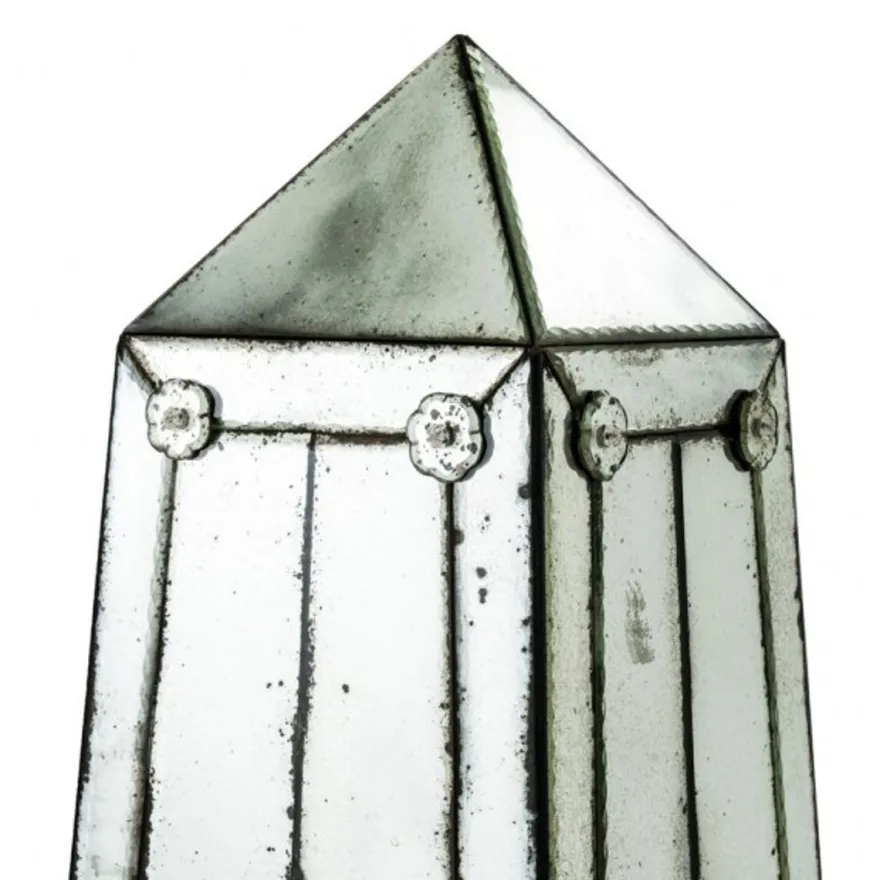 Casa Padrino Luxus Obelisk Skulptur im Antik Stil Spiegelglas, 41 x 41 x H. 155 cm