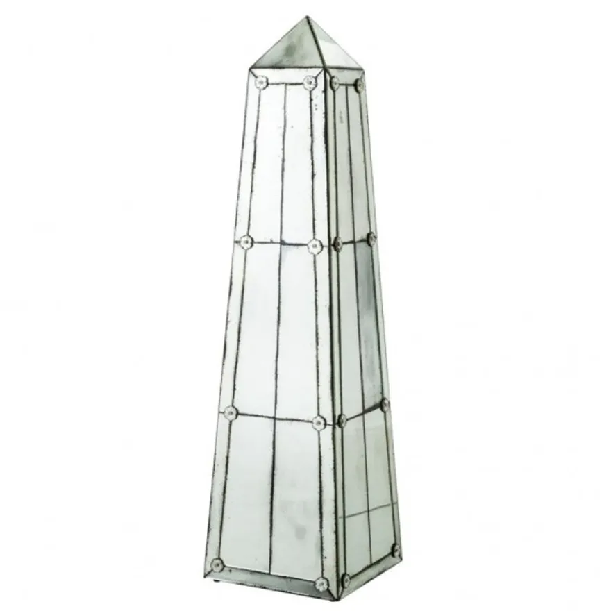 Casa Padrino Luxus Obelisk Skulptur im Antik Stil Spiegelglas, 41 x 41 x H. 155 cm
