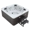 Casa Padrino Luxus Outdoor Jacuzzi Weiß / Schwarz 201 cm - Garten Whirlpool