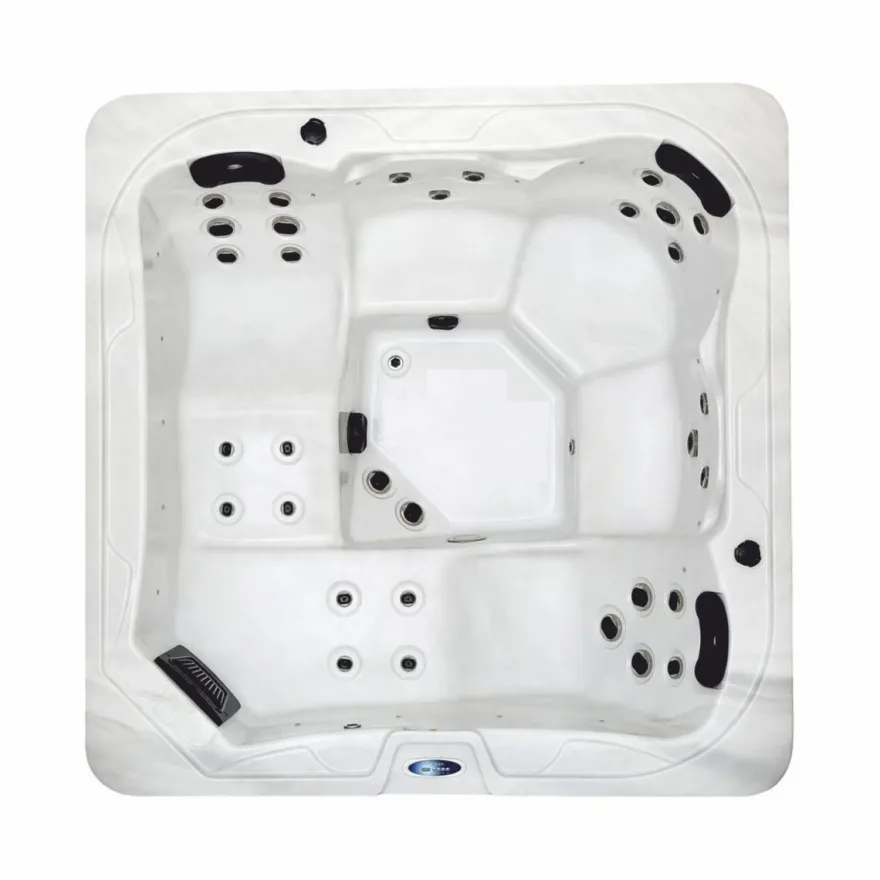 Casa Padrino Luxus Outdoor Jacuzzi Weiß / Schwarz 201 cm - Garten Whirlpool