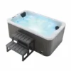 Casa Padrino Luxus Outdoor Jacuzzi Weiß / Schwarz / Grau 175 cm - Garten Whirlpool