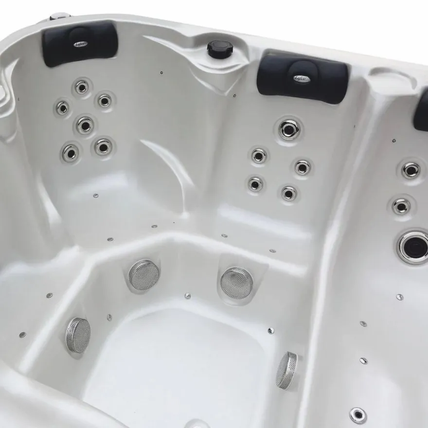 Casa Padrino Luxus Outdoor Jacuzzi Weiß / Schwarz 320 cm - Garten Whirlpool