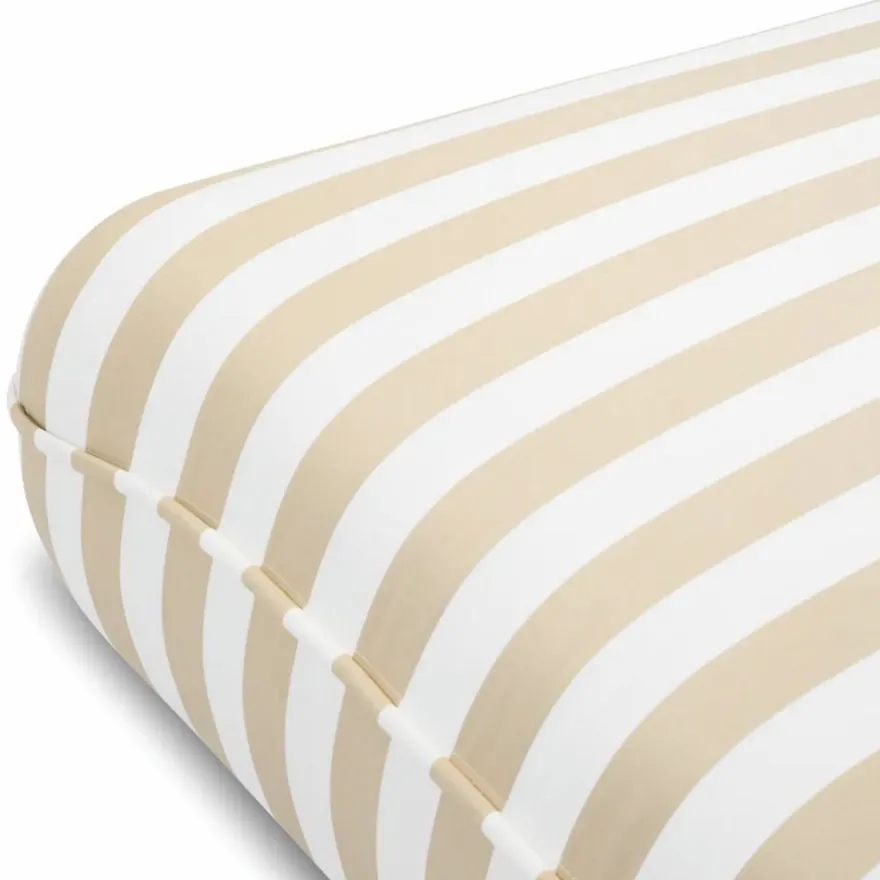 Casa Padrino Luxus Outdoor Sitzsack Weiß / Beige 118 cm - Garten Sitzkissen