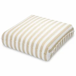 Casa Padrino Luxus Outdoor Sitzsack Weiß / Beige 118 cm - Garten Sitzkissen
