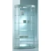 Casa Padrino Luxus Oval-Ladenvitrine 97 x 56 cm H. 190 cm mit LED - Ladeneinrichtung - Boutique Möbel - Made in Italy