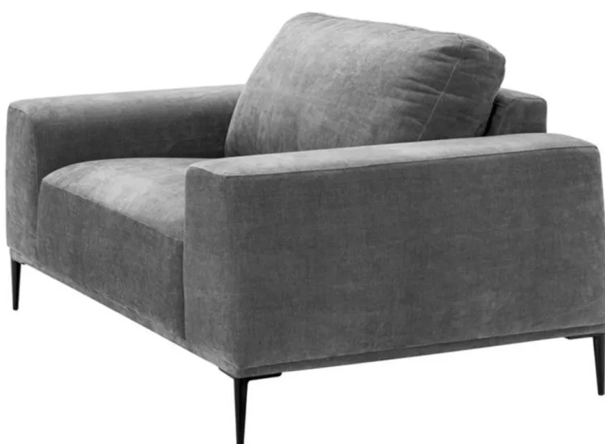 Casa Padrino Luxus Oversize Sessel in Grau 158 x 93 x H. 80 cm - Hochwertiges Hotel Möbelstück
