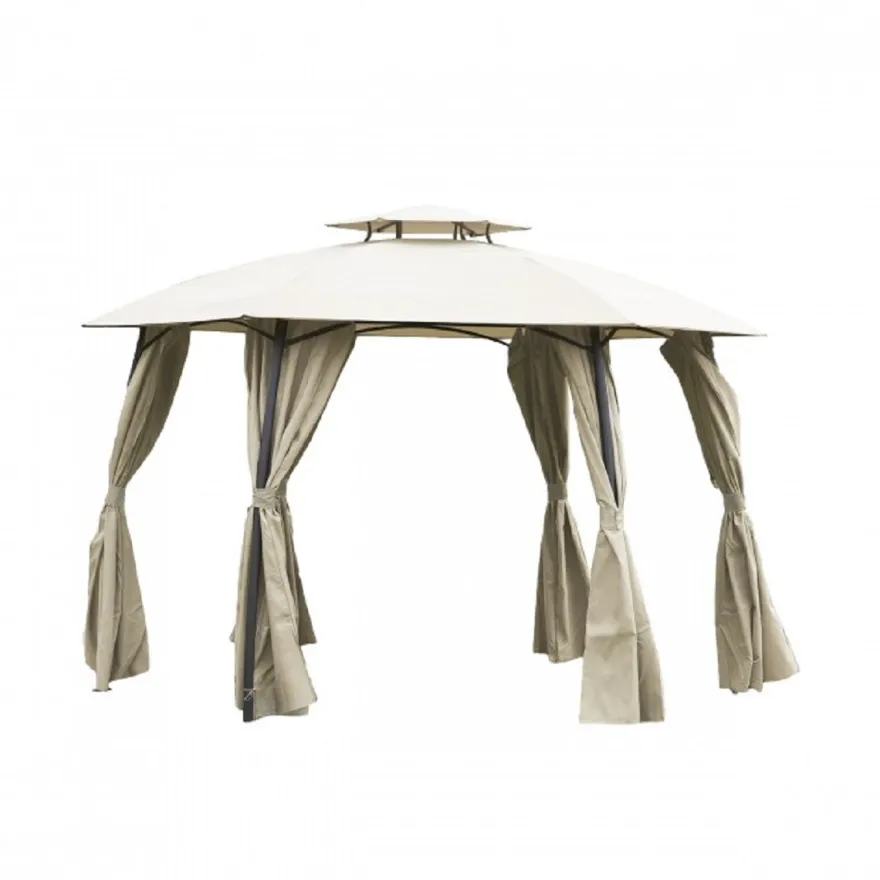 Casa Padrino Luxus Pavillon Beige 360 x H. 270 cm - Garten & Terrassen Möbel