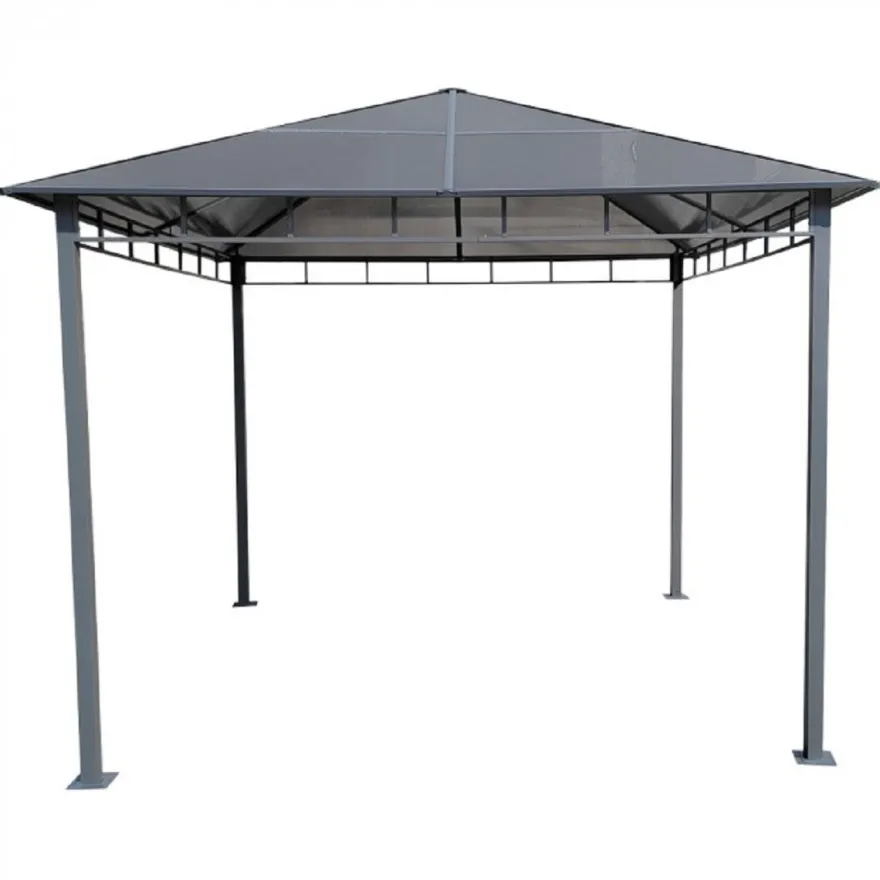 Casa Padrino Luxus Pavillon Grau 300 x H. 260 cm - Garten & Terrassen Möbel