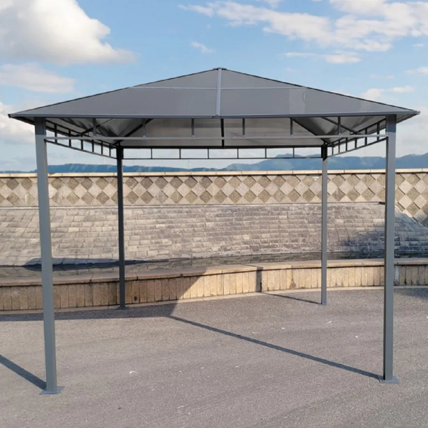 Casa Padrino Luxus Pavillon Grau 300 x H. 260 cm - Garten & Terrassen Möbel