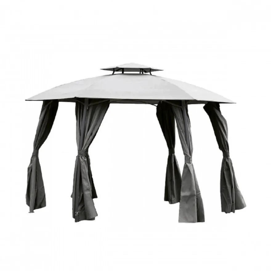 Casa Padrino Luxus Pavillon Grau 360 x H. 270 cm - Garten & Terrassen Möbel