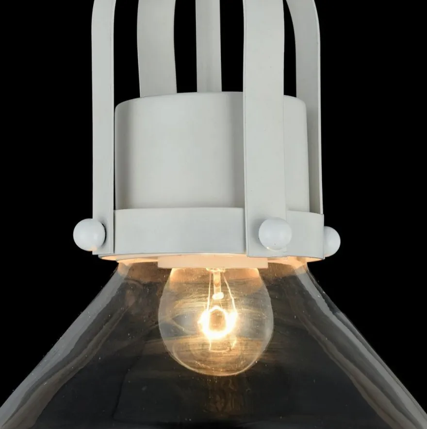 Casa Padrino Luxus Pendelleuchte / Hängeleuchte Weiß Ø 18,5 x H. 23 cm - Leuchten & Lüster