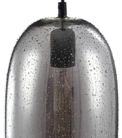 Casa Padrino Luxus Pendelleuchte / Hängeleuchte mit Regen Effekt Ø 17,5 x H. 25 cm - Leuchten & Lüster