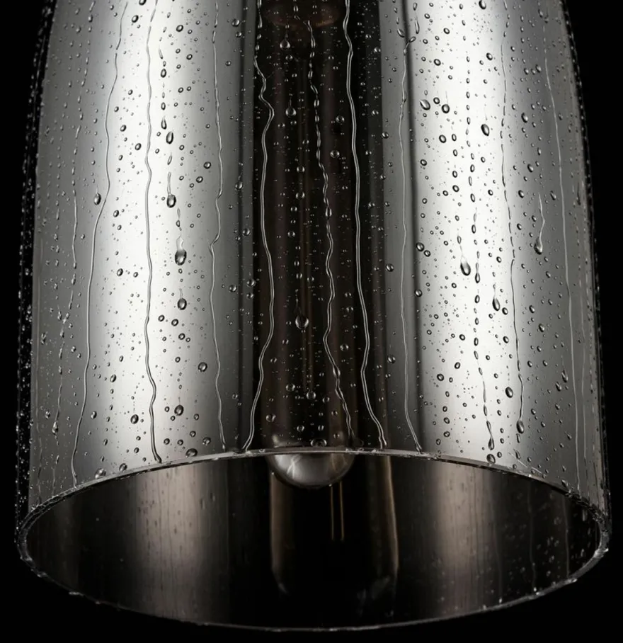 Casa Padrino Luxus Pendelleuchte / Hängeleuchte mit Regen Effekt Ø 17,5 x H. 25 cm - Leuchten & Lüster
