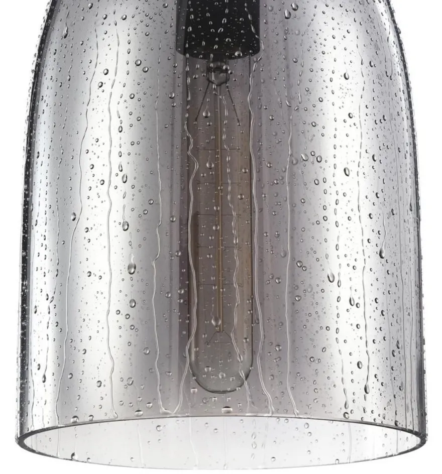 Casa Padrino Luxus Pendelleuchte / Hängeleuchte mit Regen Effekt Ø 17,5 x H. 25 cm - Leuchten & Lüster