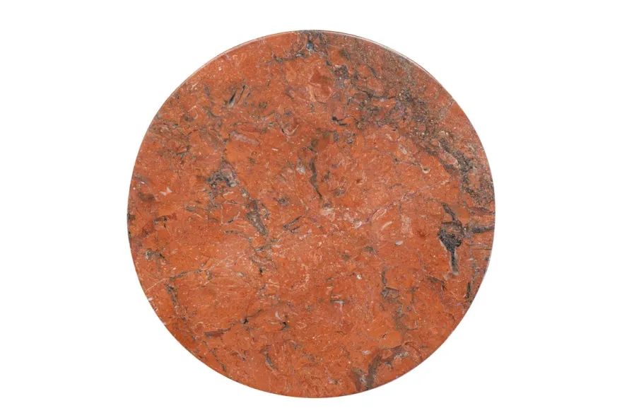 Casa Padrino Luxus Pflanzgefäß Ø 46 x H. 70 cm - Großes rundes Pflanzgefäß und Bodenvase Caliza aus hochwertigem Java Rosso Marmor - Luxus Deko Accessoires
