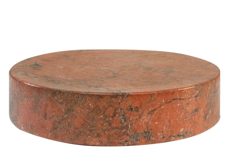 Casa Padrino Luxus Pflanzgefäß Ø 46 x H. 70 cm - Großes rundes Pflanzgefäß und Bodenvase Caliza aus hochwertigem Java Rosso Marmor - Luxus Deko Accessoires