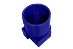 Casa Padrino Luxus Pflanzgefäß Blau 28 x 25 x H. 43,5 cm - Hohes Steingut Pflanzgefäß im Cobalt Blue Finish - Luxus Deko Accessoires
