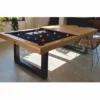 Casa Padrino Luxus Pool Billardtisch / Esstisch 8ft Naturfarben / Schwarz