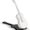 Casa Padrino Luxus Porzellan Akustische Gitarre Weiß / Schwarz 20 x H. 18 cm - Handgefertigte Wohnzimmer Deko Skulptur