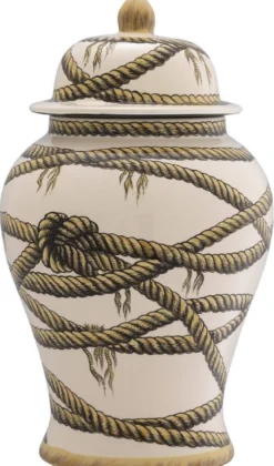Casa Padrino Luxus Porzellan Vase Beige Ø 23 x H. 43 cm - Runde Blumenvase mit Deckel - Deko Accessoires