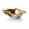 Casa Padrino Luxus Porzellan Seifenschale in Muschelform Gold / Weiß 22 cm - Made in Italy