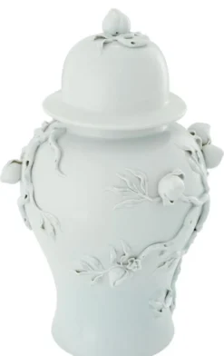 Casa Padrino Luxus Porzellan Vase / Krug mit Deckel Hellmintfarben Ø 30 x H. 47 cm - Hotel & Restaurant Deko Accessoires