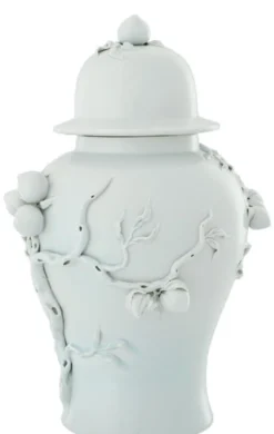 Casa Padrino Luxus Porzellan Vase / Krug mit Deckel Hellmintfarben Ø 30 x H. 47 cm - Hotel & Restaurant Deko Accessoires