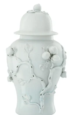 Casa Padrino Luxus Porzellan Vase / Krug mit Deckel Hellmintfarben Ø 30 x H. 47 cm - Hotel & Restaurant Deko Accessoires