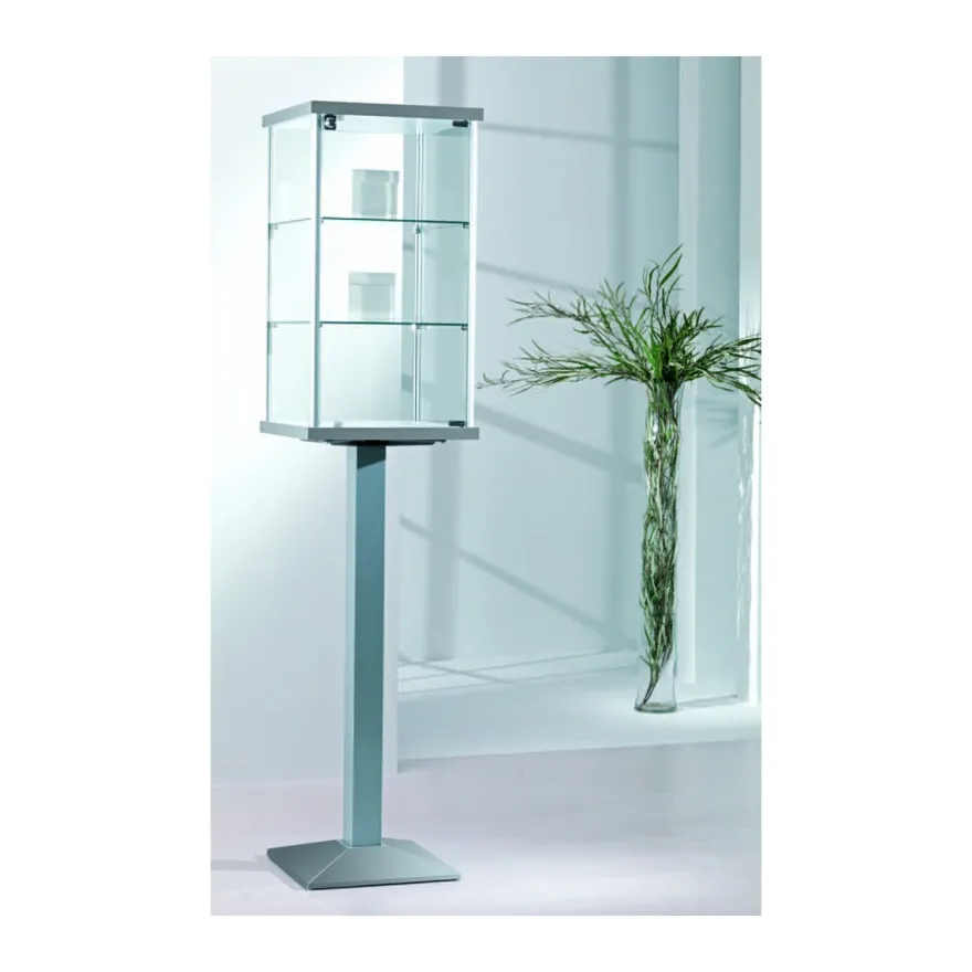 Casa Padrino Luxus Präsentationsvitrine 45 x 45 cm H. 195 cm - Ladeneinrichtung - Boutique Möbel - Made in Italy