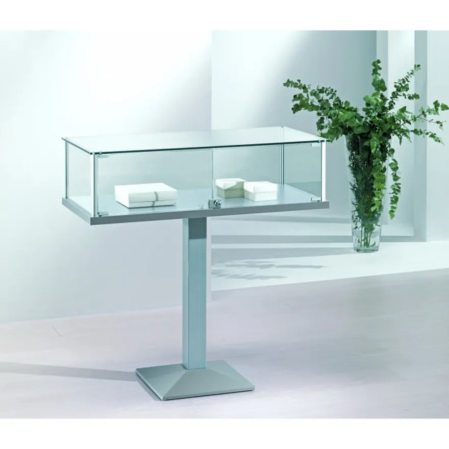 Casa Padrino Luxus Präsentationsvitrine 160 x 80 cm H. 26 cm - Ladeneinrichtung - Boutique Möbel - Made in Italy