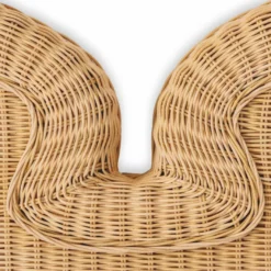 Casa Padrino Luxus Rattan Bett-Kopfteil Naturfarben 228 cm - Luxus Schlafzimmer Möbel