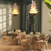 Casa Padrino Luxus Rattan Esstisch Naturfarben Ø 80 cm - Rattan Esszimmer Möbel