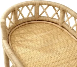 Casa Padrino Luxus Rattan Servierwagen Naturfarben 70 x 44 x H. 88 cm