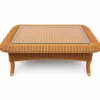 Casa Padrino Luxus Rattan Wohnzimmer Set - 1 Sofa & 2 Sessel & 1 Couchtisch & 1 Beistelltisch - Hotel Möbel - Luxus Möbel
