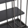 Casa Padrino Luxus Regalschrank Schwarz / Bronze 166 x 45 x H. 222 cm - Bücherschrank - Wohnzimmerschrank - Büroschrank