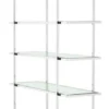 Casa Padrino Luxus Regalschrank Silber 120,5 x 40 x H. 253 cm - Luxus Möbel