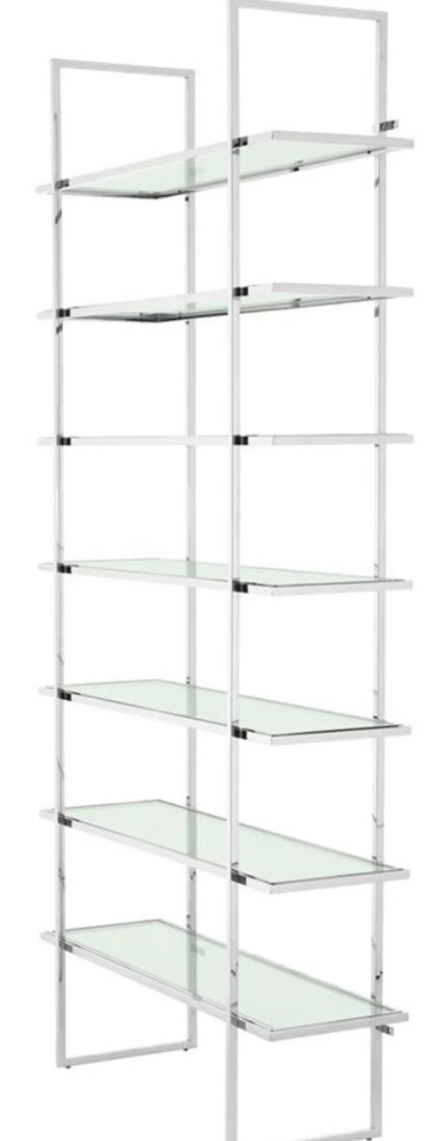 Casa Padrino Luxus Regalschrank Silber 120,5 x 40 x H. 253 cm - Luxus Möbel