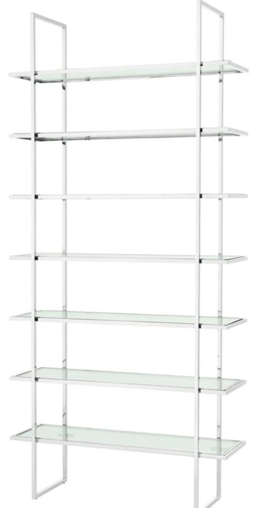 Casa Padrino Luxus Regalschrank Silber 120,5 x 40 x H. 253 cm - Luxus Möbel