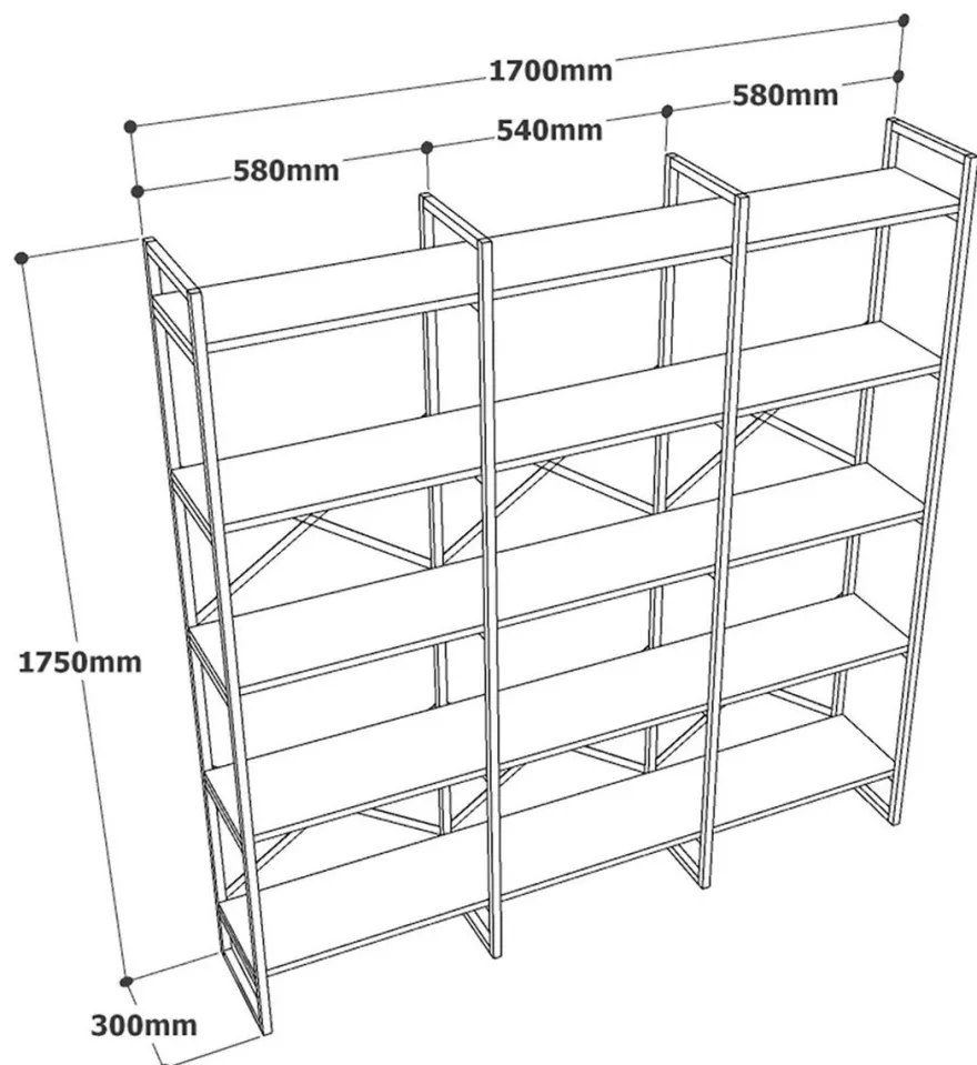 Casa Padrino Luxus Regalschrank mit Massivholz Regalen Schwarz / Naturfarben 170 x 30 x H. 175 cm - Bücherschrank - Wohnzimmer Schrank - Büro Schrank - Wohnzimmer Möbel - Büro Möbel - Luxus Möbel