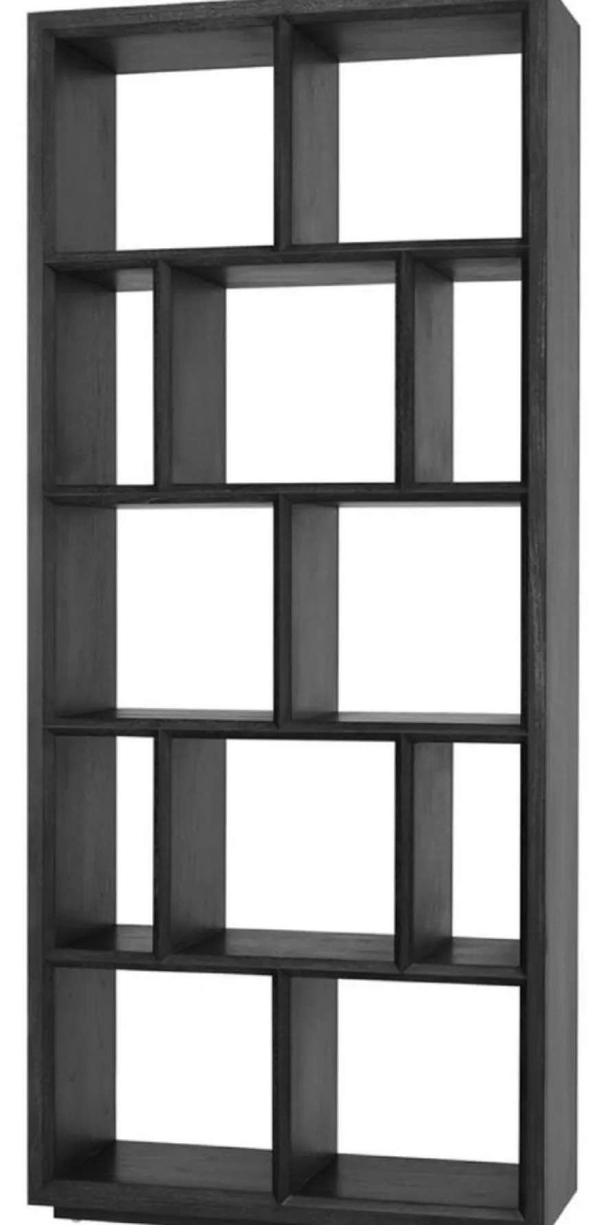 Casa Padrino Luxus Regalschrank / Wohnzimmerschrank Schwarz 100 x 40 x H. 230 cm - Wohnzimmermöbel