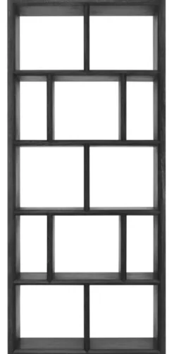 Casa Padrino Luxus Regalschrank / Wohnzimmerschrank Schwarz 100 x 40 x H. 230 cm - Wohnzimmermöbel