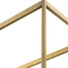 Casa Padrino Luxus Regalschrank Messing / Grau 95 x 40 x H. 225 cm - Edelstahl Schrank mit 5 Glasregalen - Büromöbel - Wohnzimmermöbel