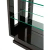 Casa Padrino Luxus Regal Schrank in Hochglanzbraun und Spiegelglas - 80 x 35 x H. 230 cm