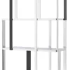 Casa Padrino Luxus Regalschrank Silber / Schwarz / Grau 100 x 37 x H. 240,5 cm - Edelstahl Schrank - Wohnzimmerschrank - Büroschrank - Luxus Möbel
